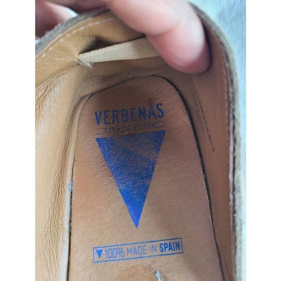 Verbenas Carmen Espadrilles Flats Women's Size EU 41 Beige Leather Suede Slip-On - Picture 3 of 5